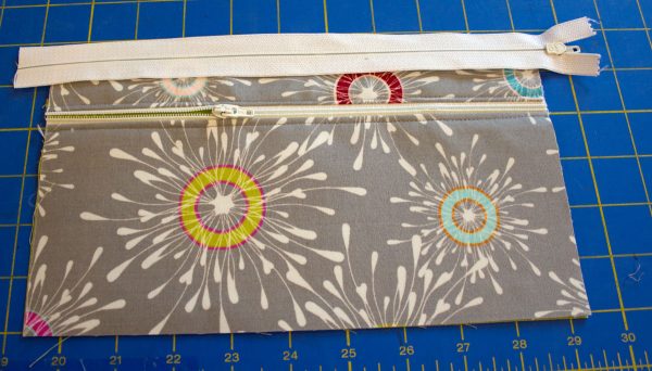Two pocket pencil pouch