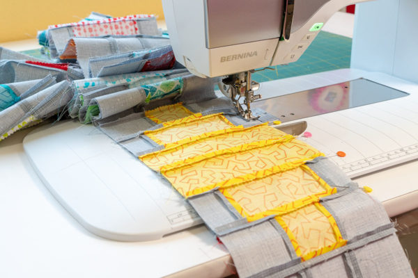 Sewing the Rows together